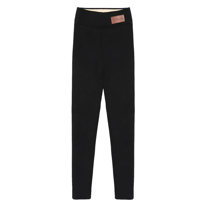 Kaminsky/черные теплые штаны для женщин с высокой талией плюс бархатные кашемировые леггинсы для девочек обтягивающие плотные леггинсы размера плюс для увеличения