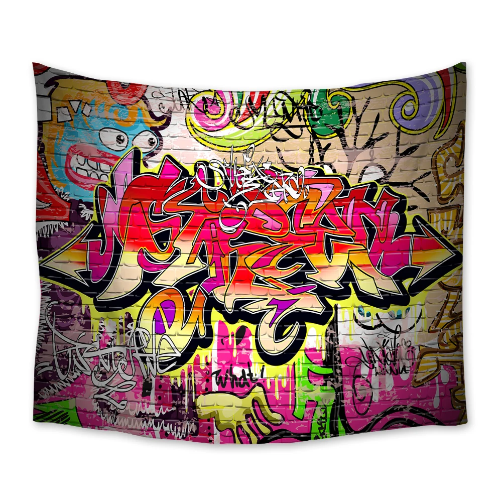 

Graffiti Abstract Art Wall Tapestry Wall Hanging Polyester Home Bedroom Decor Bedspread Beach Mat Blanket Yoga Mat Tapestries