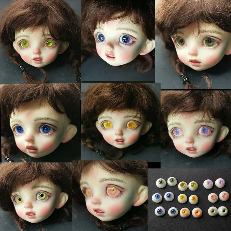 Bjd eyes 12 мм глаза из смолы bjd кукольные 8 видов 1/6 куклы napi carol aod dod msd аксессуары
