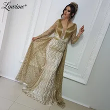 Турецкое исламское вечернее платье Русалка Длинные вечерние платья Ближний Восток Арабский Платье кафтаны блестящее платье для выпускного вечера с бисером