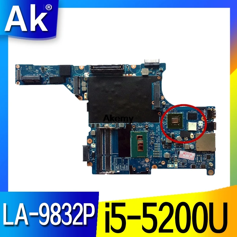 Quality mainboard For Dell E5440 Laptop motherboard i5-5200u/i5-5300u graphics card VAW30 LA-9832P Tested