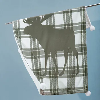 

New Nordic Elk Baby Blanket Nursery Newborn Swaddle Toddler Quilt Boy Gril Kids Cover Winter Warm Flannel Thermal Baby Blankets