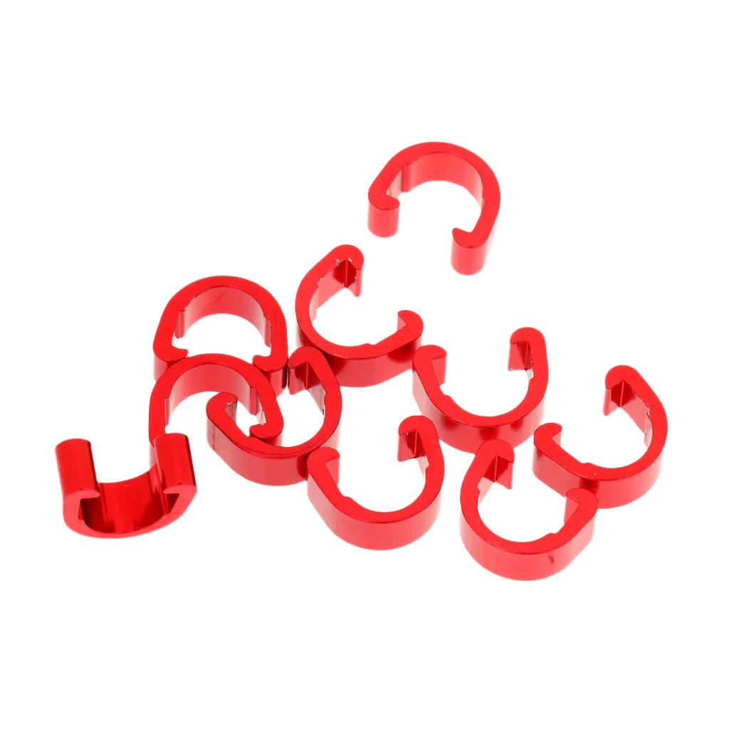 10Pcs Aluminum Alloy Bike Bicycle Brake Shifter Cable Buckle Cycling Housing Hose Guides C-Clip