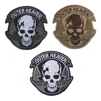 Buy Decorative Embroidered Patch Tactical Skull Military Reflective Patch Emblems Rubber Funny Badges Embroidery Motorcycle Patches Online - Image 3
