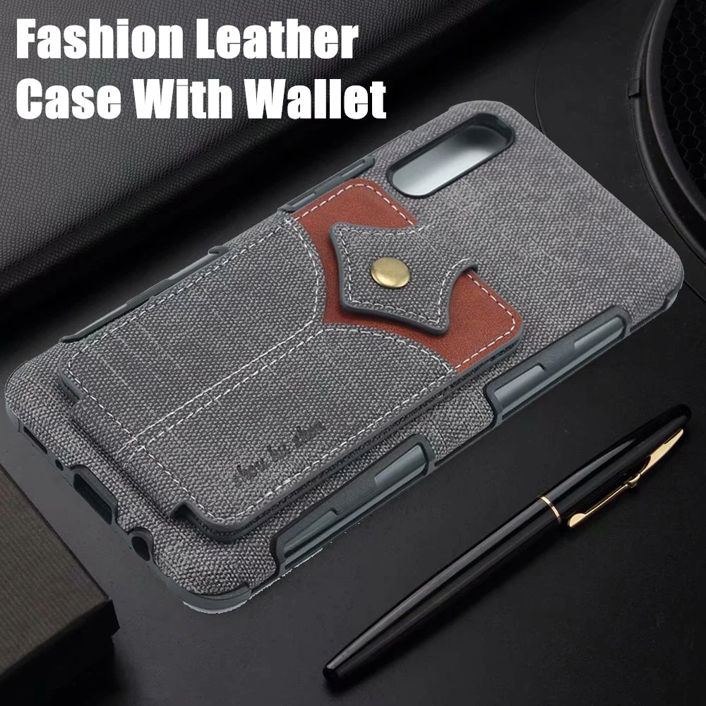 

Vintage Fabric Wallet Phone Bag Case For Samsung Galaxy Note 10 Pro Note 9 Note 8 Buckle Cover For Galaxy A20 A30 A50 A70 Cases