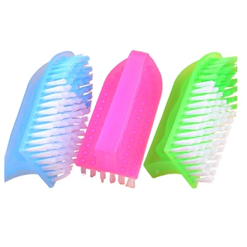 

New Green yellow plastic handle clothes shoes cleaning brushes