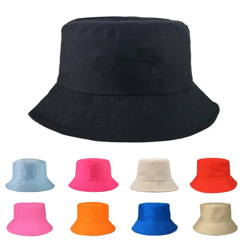 

Factory Price!Solid Color Bucket Hat Summer Hat Women Men Panama Flat Caps Sun Fishing Casual Fisherman Basis K pop Hip Hop Hat