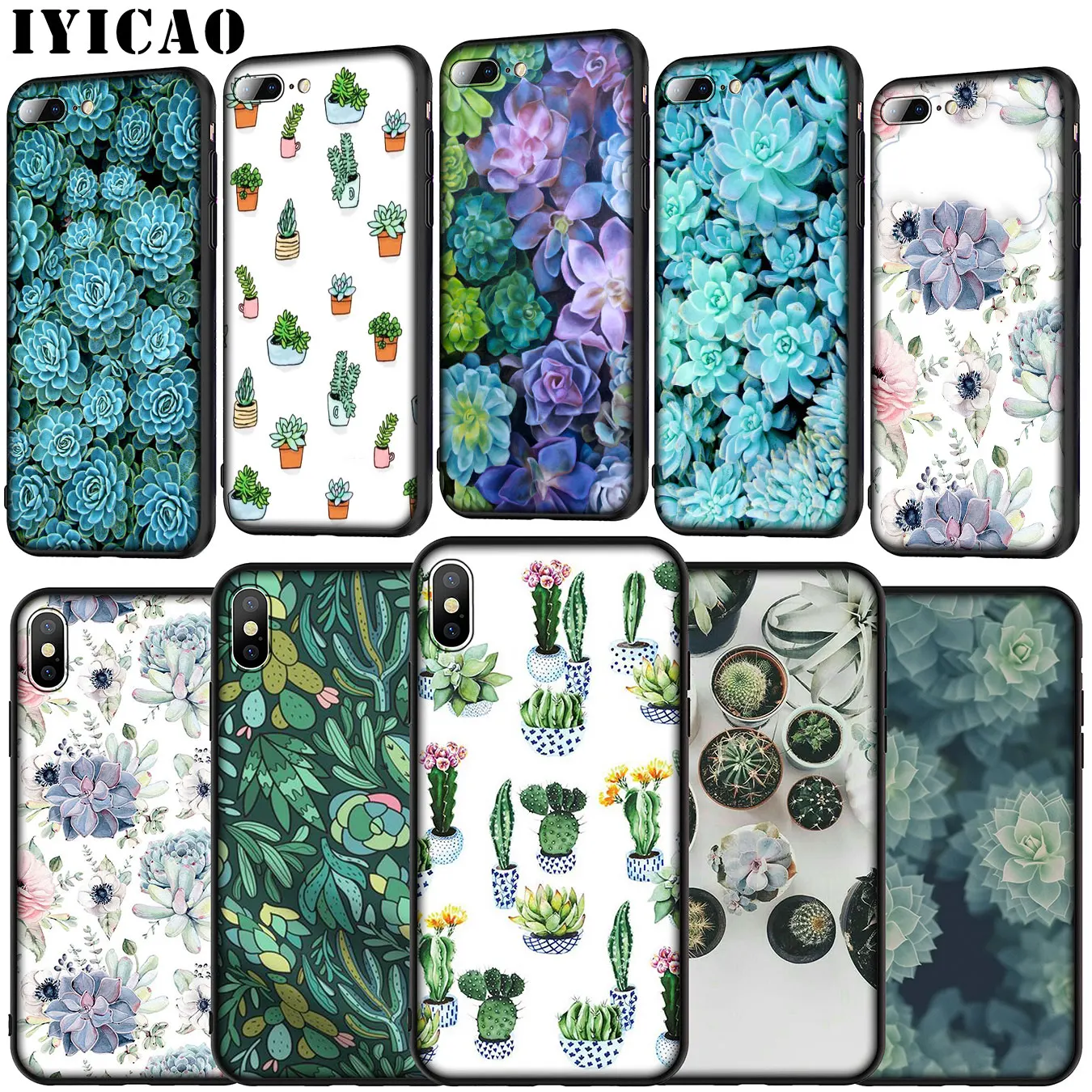 IYICAO красивый мягкий силиконовый чехол для суккулентов Huawei P30 P20 Pro P10 P9 Lite Mini 2017 2016 P