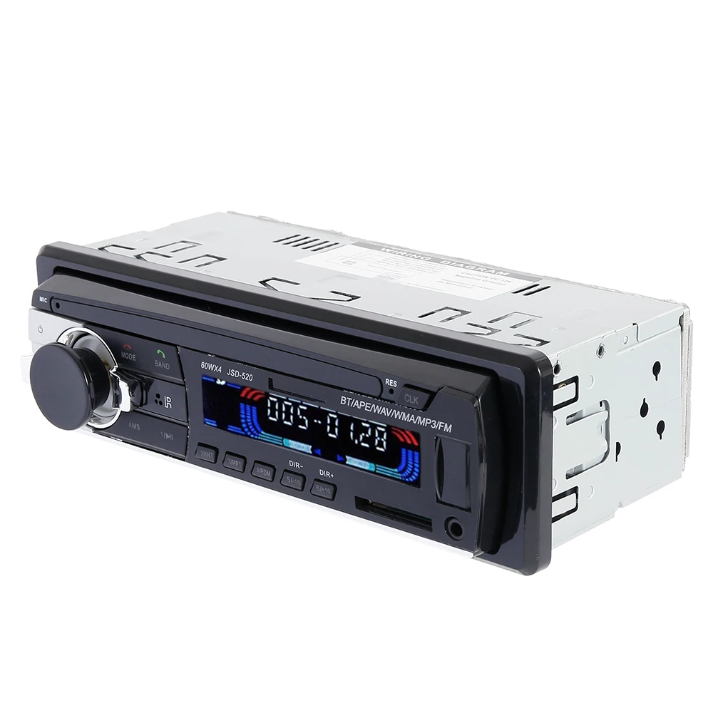 12 В Bluetooth автомагнитолы Авто Стерео FM Aux-IN входной приемник SD USB JSD-520 In-dash 1 din пульт дистанционного управления MP3 мультимедийный плеер