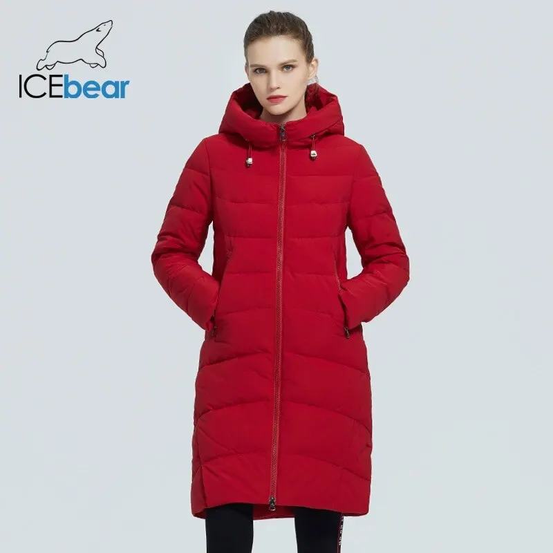 icebear 2020 зима длинное пальто женская классическая хлопковая куртка высокого