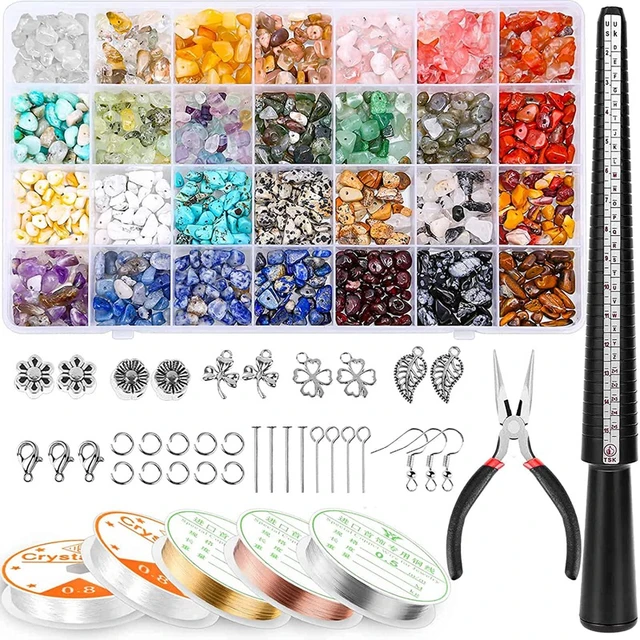 54 Pcs Wire Jewelry Making Kit Plier Repair Tools DIY Craft Working Kit Set