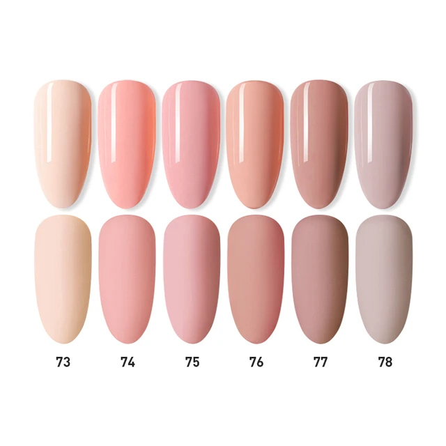 Beautilux Gel Nail Polish Lot Soak Off UV LED Semi Permanent Nails Gels Kit Lacquer Nail Art Design Varnish Wholesale Set of 6 073-078