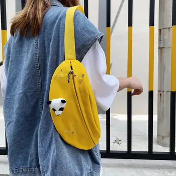 

Waist Pack Belly Bag Fashion Cute Panda Bags Canvas Shoulder Bags Crossbody Bag Chest Bags Bolsa Cintura Buiktasje #2S11