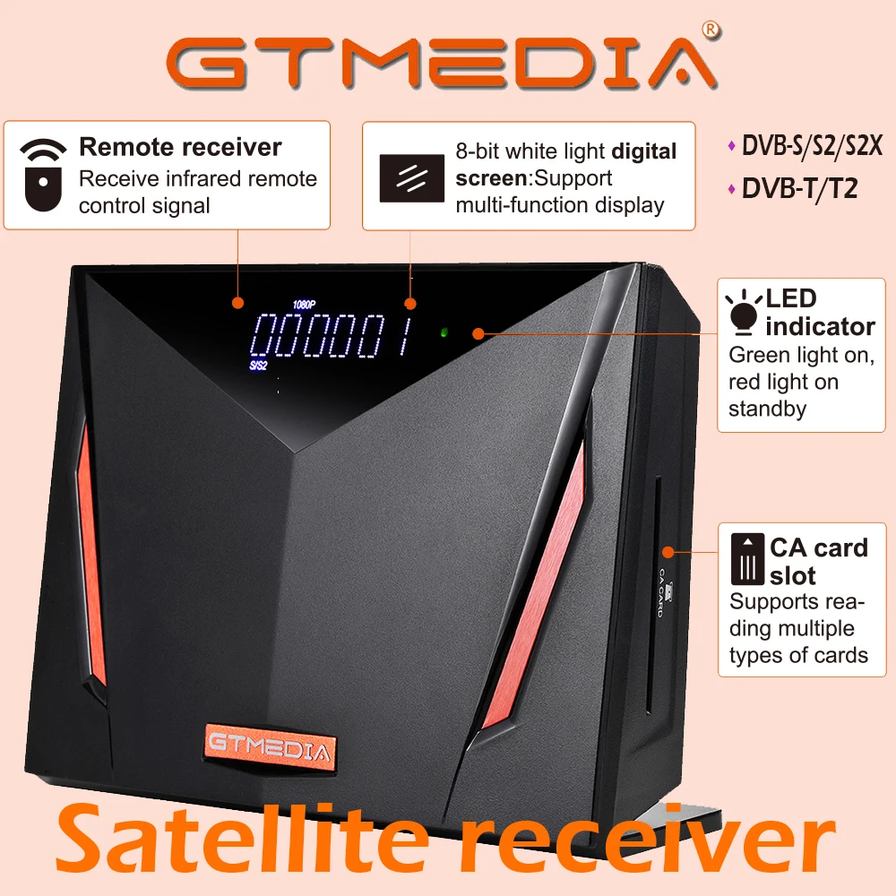 Новое поступление GTmedia V8 UHD DVB-S2 T2 спутниковый ресивер S2X + T/ATSC-C обновленный freesat v8