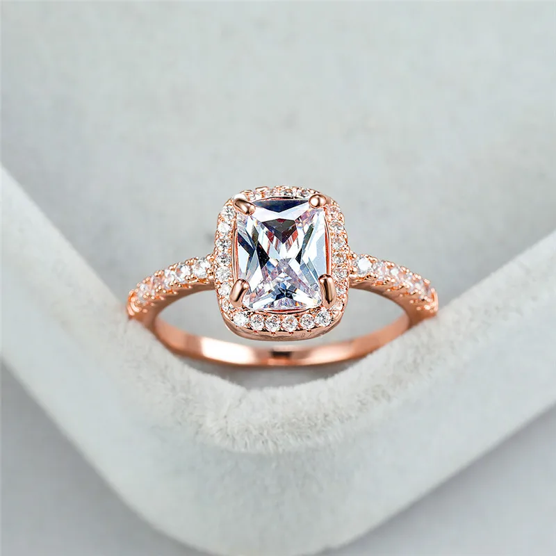 Vintage Female Crystal Black Stone Rings Silver Color Thin Wedding Jewelry for Women Trendy Square Zircon Engagement Ring wedding rings silver ring womens ring cubic zircon ring finger rings jewelry rings ring jewelry