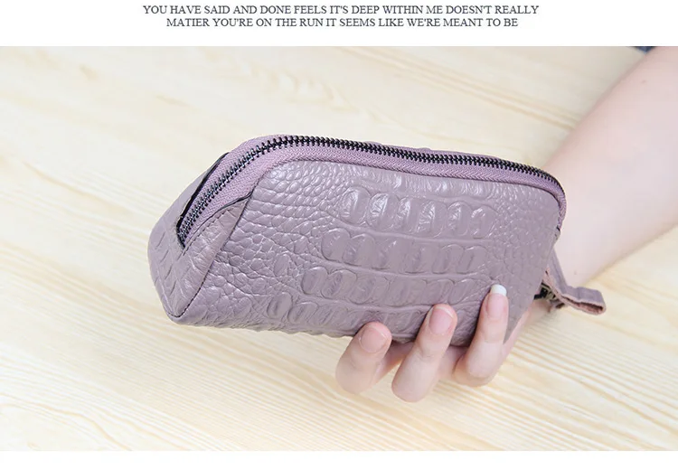 Women Wallets Long Fashion Alligator Pattern Zipper Clutch Bag New Mobile Phone Bag Genuine Leather Coin Purse Lady Wallet