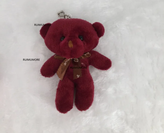 color 500 шт 11 см медведь плюшевая мягкая игрушка, детский подарок плюшевая игрушка кукла, повязка на голову аксессуары - Цвет: color