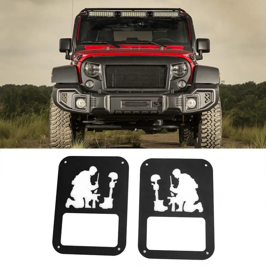 1 пара задний фонарь Крышка лампы Защита черный подходит для Jeep Wrangler JK 2007- 2 двери и 4 двери