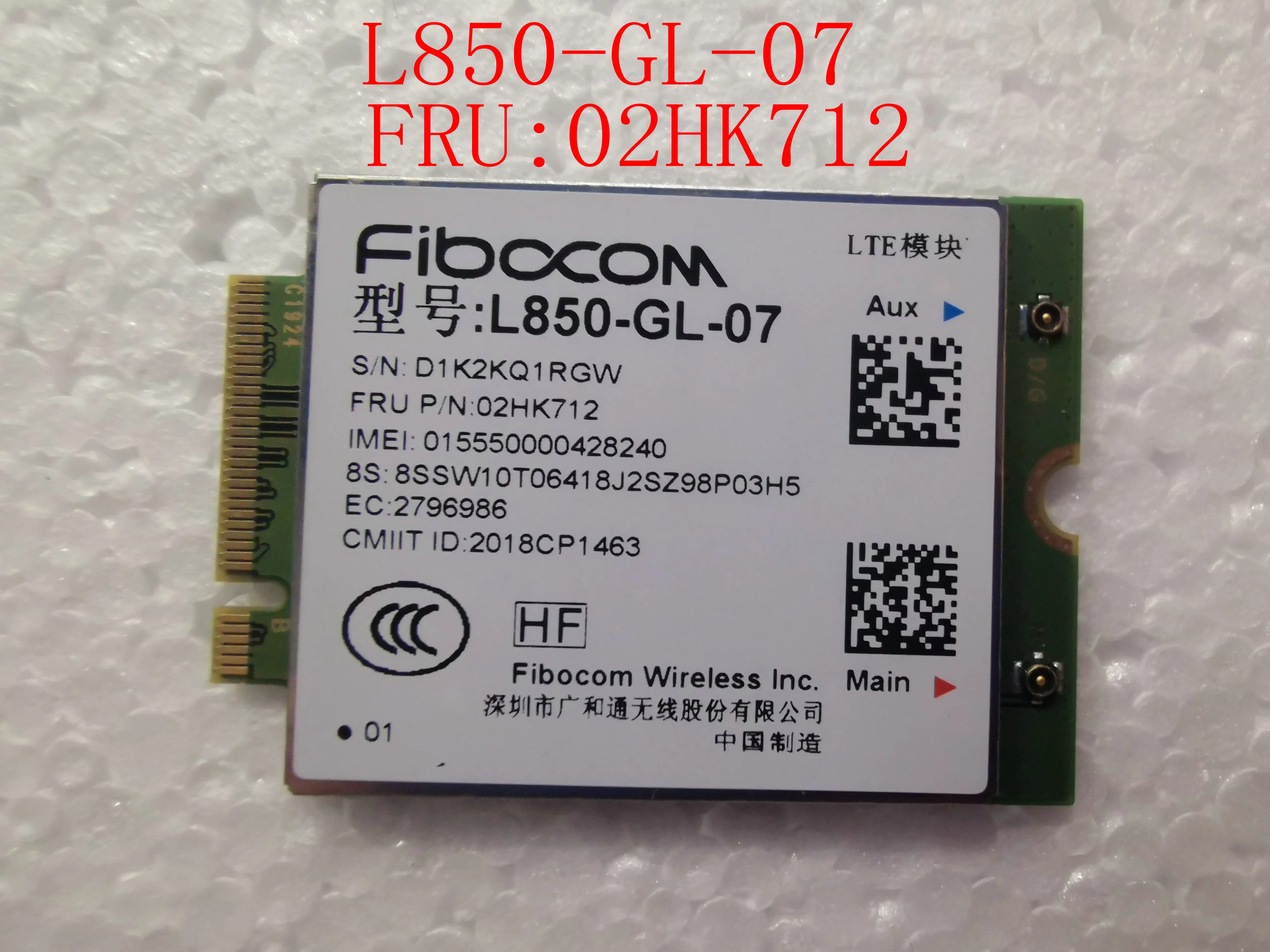 레노버 씽크패드용 무선 Fibocom L850-GL-07 M.2 카드, 4G LTE, ..