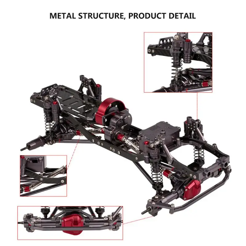 

Metal RC Car Frame Kit for 1/10 SCX10 AXIAL RC Crawler Climbing Cars DIY Spare Parts X5XE