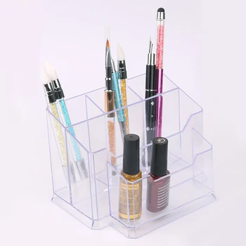 

plastic container Portable Nail Storage Box Scissors Desktop Pen Holder Bar Bucket Box Container