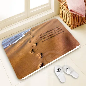 

H-P686 Custom foodprint #4 Doormat Home Decor 100% Polyester Pattern Door mat Floor Mat foot pad SQ00729-@H0686