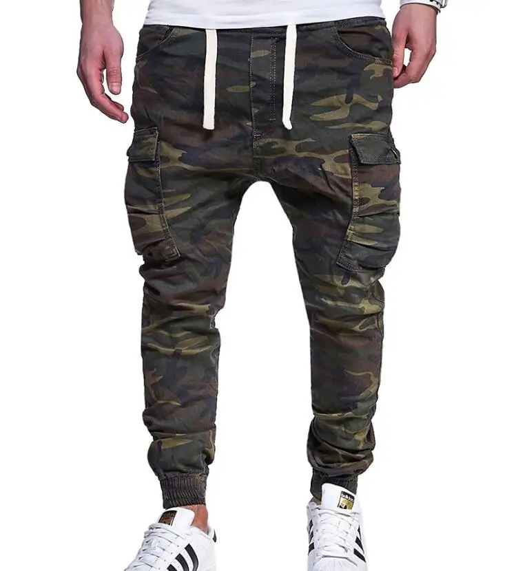 Camo Хороший бренд Для мужчин Штаны в стиле хип-хоп штаны-шаровары джоггеры Штаны хороший мужской брюки Для мужчин для бега, размер s, камуфляж Штаны впитывает пот и Штаны большой Размеры 4XL - Цвет: Camo