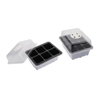 

2 Pcs 6 Cell 12 Cell Cultivation Box with Breathable Holes Home Garden Germination Nursery Pot Succulents Seedling Grow Box