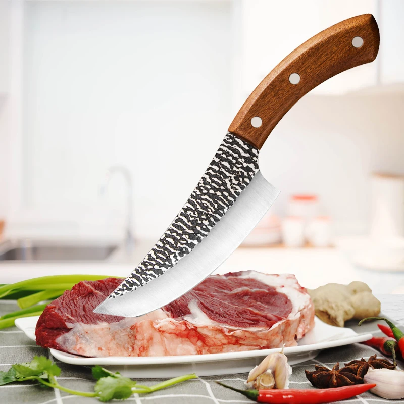 Forged Boning Knife Stainless Steel Butcher Knife Meat Cleaver Fish Filleting Knife Professional Chef Knife Cooking Tools