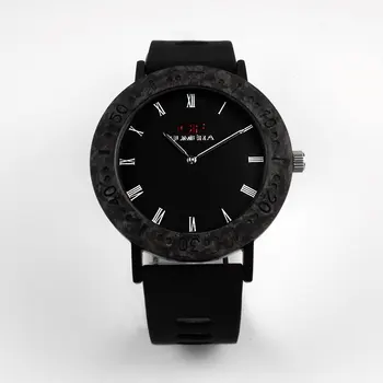 

ELMERA Men's Watch fashion simple carbon fiber case mechanical movement