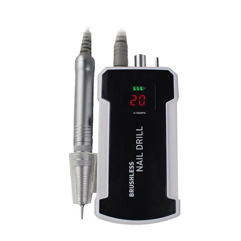 

Nail Polishing Machine 80W Brushless Nail Drill 35000RPM Electric Manicure Drill Set Machine Rechargeable Pedicure Set EU Plug(B