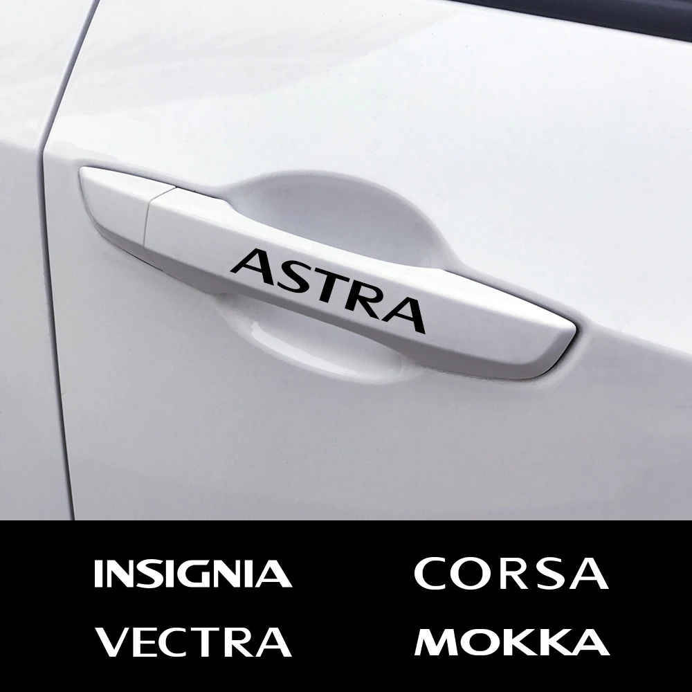 4 шт. светоотражающие виниловые наклейки на дверные ручки Opel OPC Astra J H G K Insignia Corsa D B E