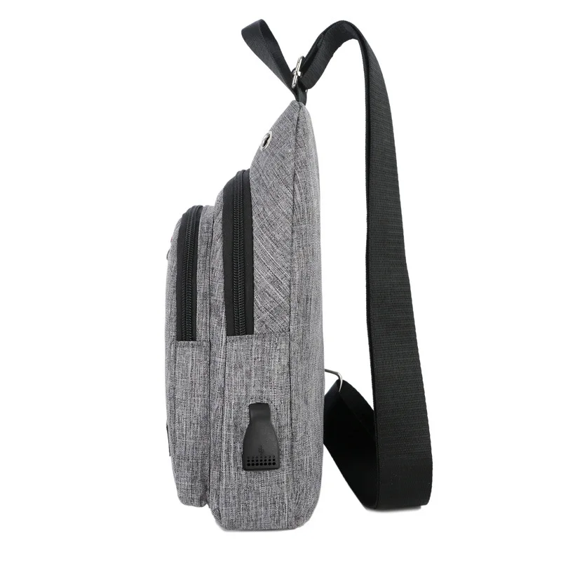 

New Style Chest Pack Men Shoulder Bag Outdoor Mountain Climbing Riding Multi-functional Waterproof Over-the-shoulder Bag USB Jac