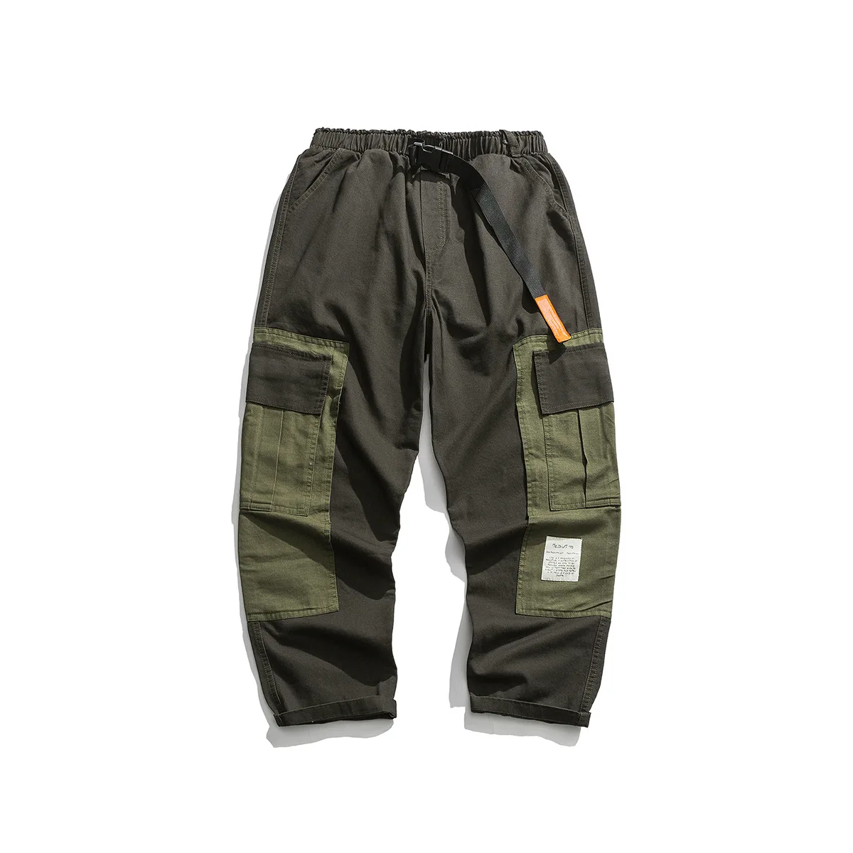 

Luoye luo ye 2019 Winter New Style Japanese-style Origional Contrast Color Joint Straight-Cut Workwear Casual Pants K6020