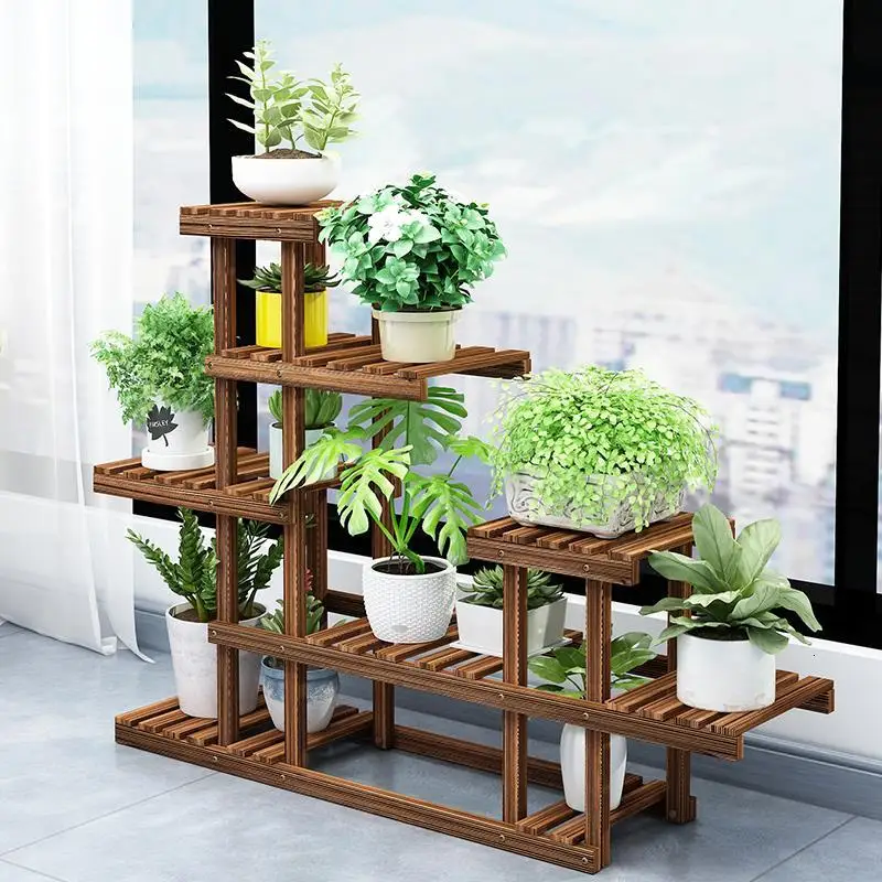 Escalera Decorativa Madera Etagere Pour Plante деревянный стол плантенреккен открытый Dekoration завод стеллаж балкон полка цветок стенд