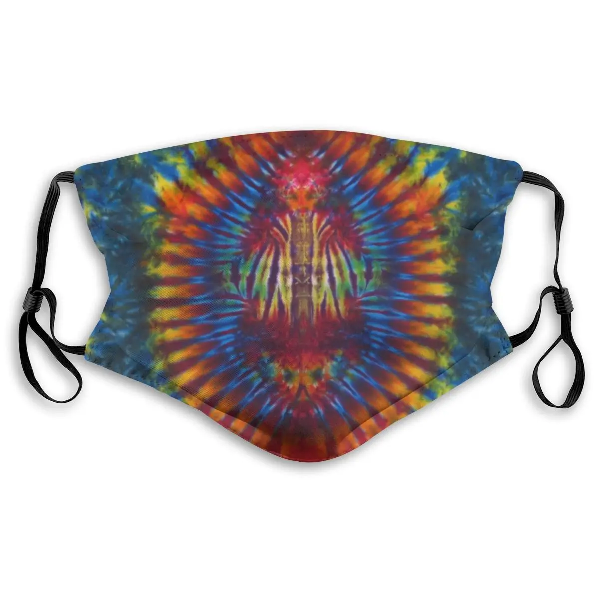 

Dust Mask with Filter, Tie Dye Psychedelic Unisex Mouth Face Mask for Adult Kids Washable Reusable Anti Pollution