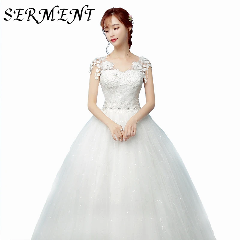 

2019 New Lace Strap Wedding Dress High Waist Large Size Slimming Pregnant Women Can Wear Korean Straps Tutu Skirt Women