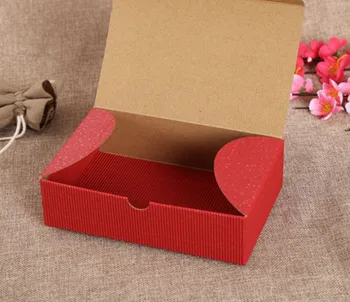 

Red handmade small jewelry unique gift box packaging --- DH11992