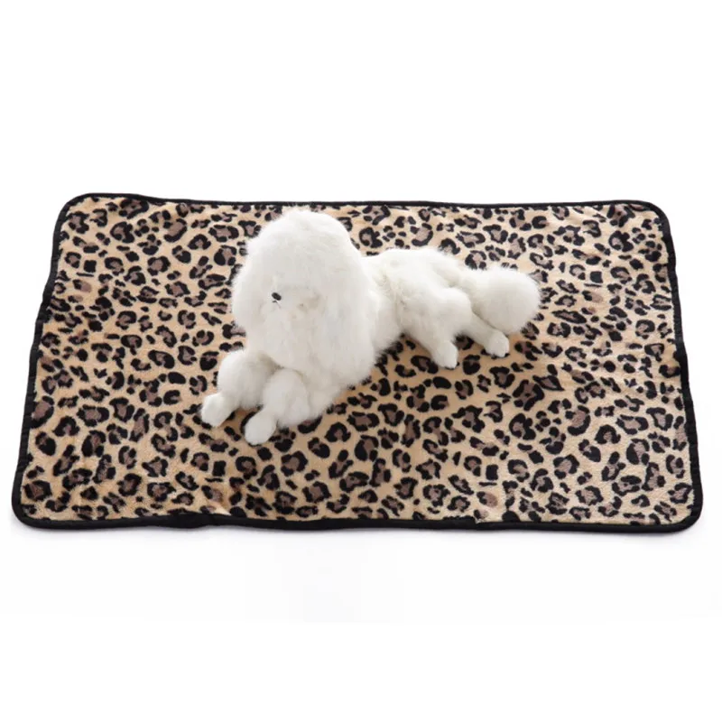 

Pet Soft Thin Blanket Dot Stripe Leopard Print Dog Cat Puppy Kitten Sleeping Bed Cover Mat