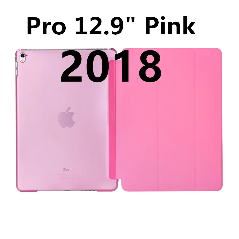 Роскошный тонкий магнитный Смарт Флип-Стенд PU кожаный чехол для Apple iPad Pro 12,9 дюймов I Pad Pro 12,9 дюймов Чехлы для планшетов - Цвет: 2018 12 inch Pink