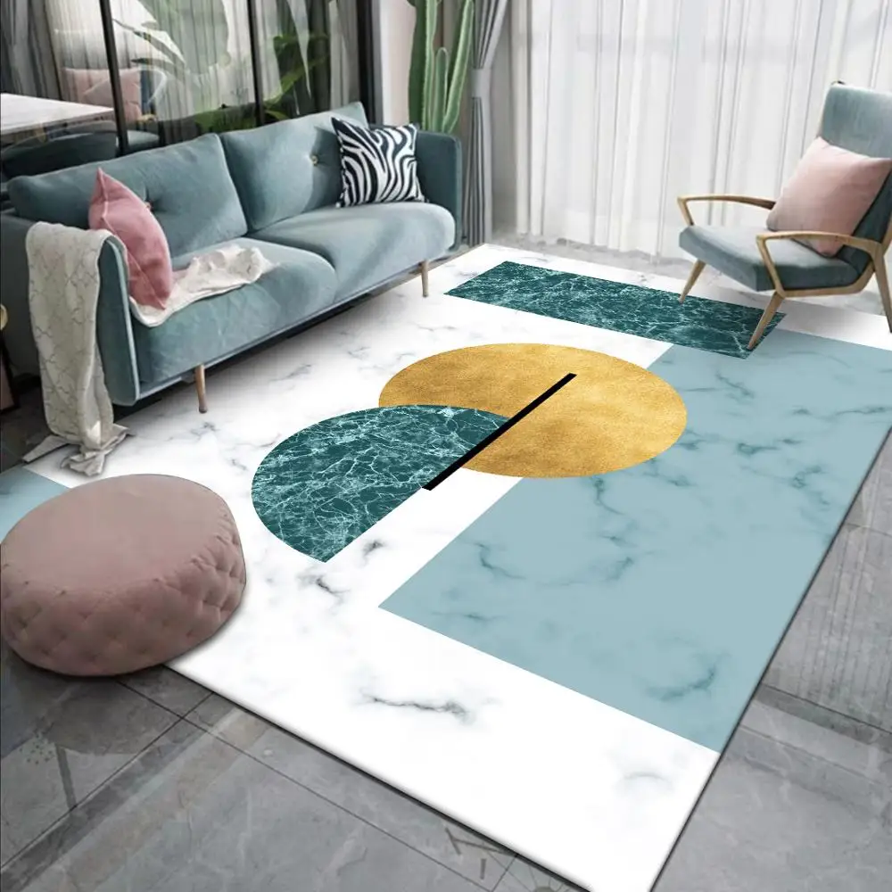 

Nordic luxury abstract geometric door mat Living room carpet bedroom bedside plush rug custom made big size non-slip floor mat