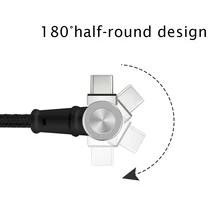 Магнитный зарядный Micro USB кабель 180 градусов Полукруглый дизайн для iPhone samsung Мобильный телефон магнит Зарядное устройство usb type C кабель