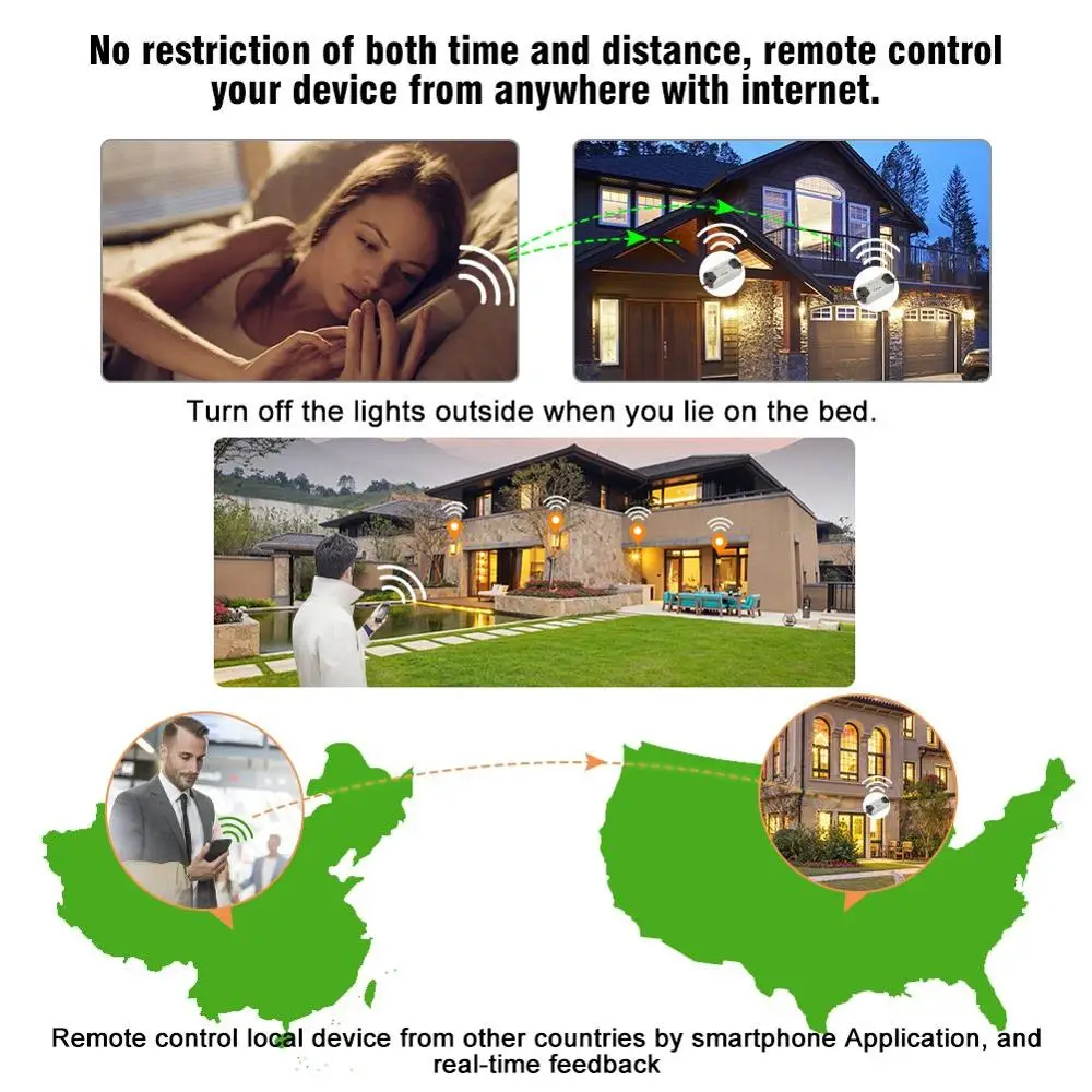 SUPLO Wifi Switch Smart WiFi Relay Switch Wireless Light Remote Control Module For Smart Home Automation