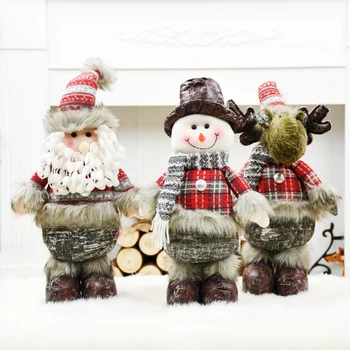 

Christmas Santa Claus Dolls Christmas Decoration for Tree Standing Toys Home Window Decoration Gift for New Year Natale 2021
