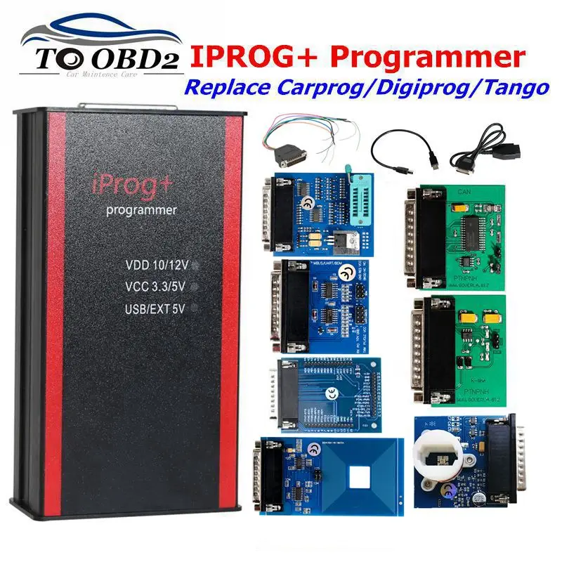 Online Neueste Iprog + V82 Pro Programmierer Unterstützung IMMO + Laufleistung Korrektur + Airbag Reset bis die jahr 2019 Ersetzen Carprog  Tango Digiprog