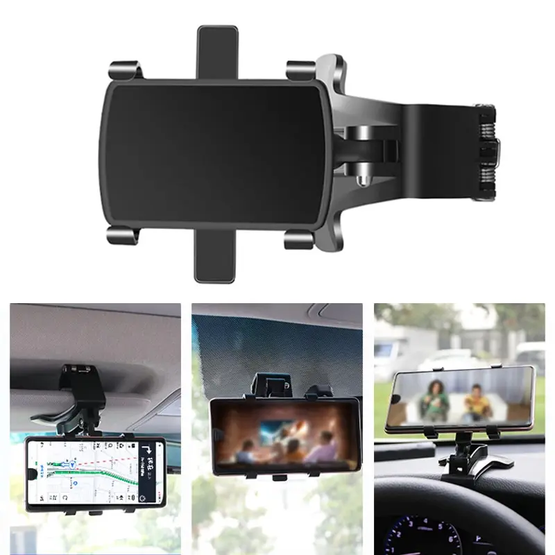 

New Car mobile phone holder Car Phone Holder Mobile phone Stands Rearview Mirror Sun Visor In Car GPS Navigation Bracket For Car