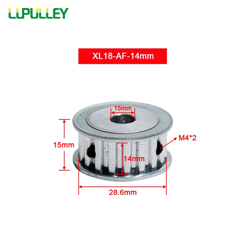 LUPULLEY 1 шт. 18 зубьев XL синхронный шкив зубчатый шаг 5,08 мм алюминиевый зубчатый шкив ширина ремня 14 мм