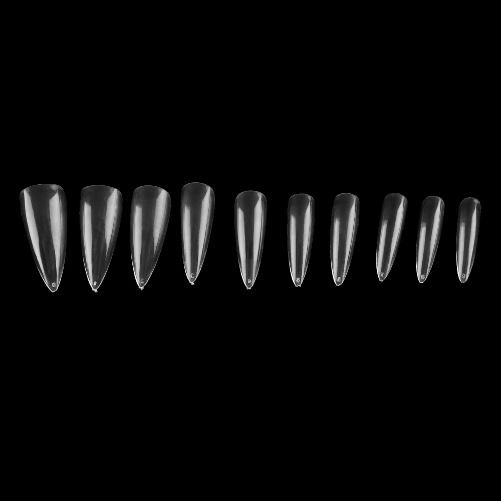 100 шт в форме миндаля прозрачные накладные ногти, полностью покрывающие прозрачное искусственное наращивание ногтей профессиональные инструменты для маникюра «сделай сам»