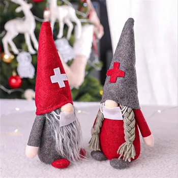 

2PCS Christmas Faceless Doll Christmas Decorations For Home Cristmas Ornament Xmas New Year 2020 Christmas Tree Decor #BL5