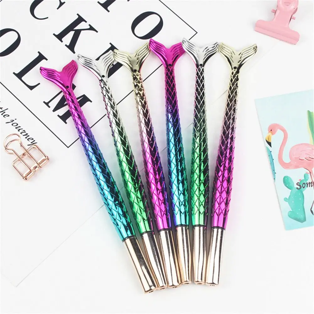 

1PC Cute Cartoon Mermaid Design Gel Pen 0.5mm Black Ink Needle Writing Instrument Signature Pens Kawaii Stationery Kids Gifts